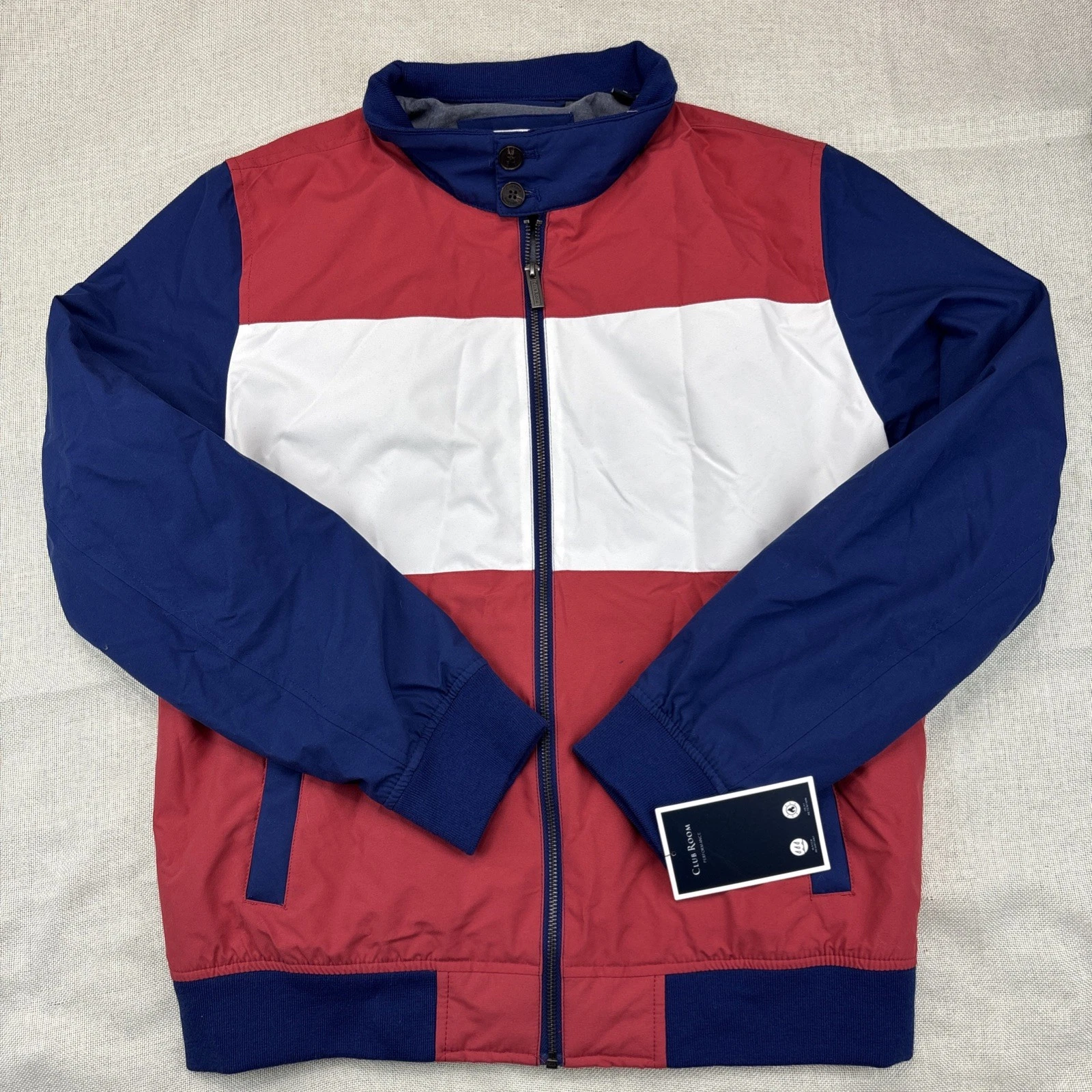 Club Room Men's Regular-Fit Color Block Bomber Jacket