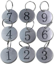 Metal Round Numbered Tags Key Tags ID Tags 1.18 Inches 1-25 