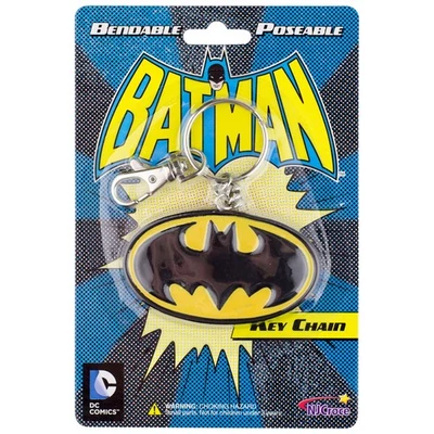 Batman Logo 3" DC Comics Bendable Keychain By NJ Croce NIB - Image 1 of 3