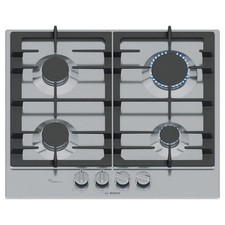Image of Bosch Series 6 60cm 4 Burner Gas Hob - Stainless Steel PCP6A5I90