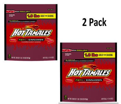 Hot Tamales Fierce Cinnamon Chewy Candy, 28.8 ounce Stand Up Bag, 1 count ( 2 pk