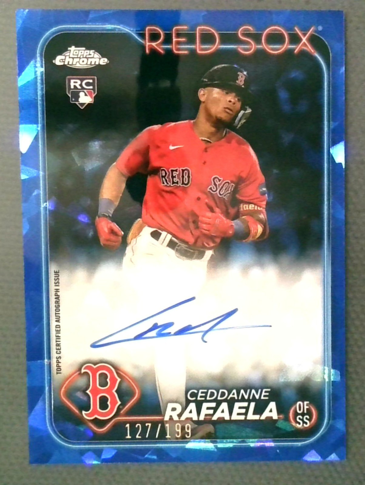 Ceddanne Rafaela 2024 Topps Chrome Sapphire Auto Autograph RC127/199