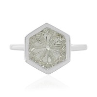 Cavill Damenring 6,35Ct WeißEr Topas Hexagon Sterlingsilber Echtschmuck