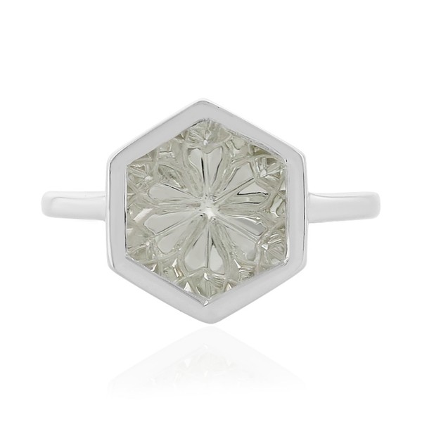 Cavill Damenring 6,35Ct WeißEr Topas Hexagon Sterlingsilber Echtschmuck-image