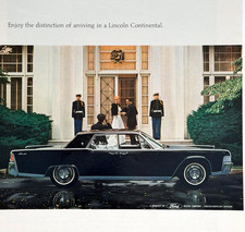 1965 Lincoln Continental Advertisement Automobilia Vintage Classic Luxury Cars