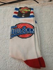 Space Jam Tune Squad Crew Socks Warner Bros Bioworld Red White Blue Mens 10-13
