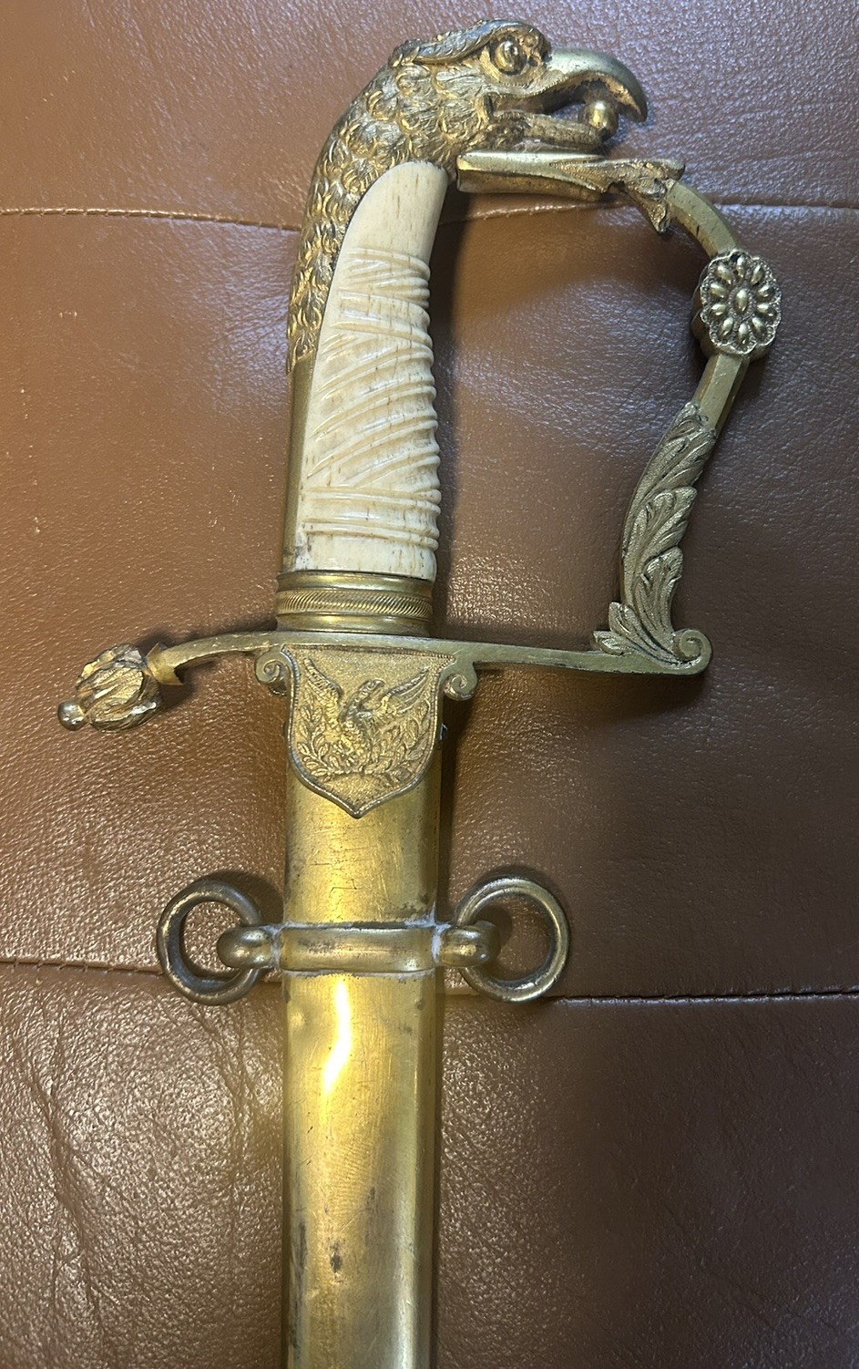 RARE A.W. SPIES EAGLE HEAD POMMEL SWORD 1827-1835
