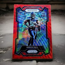 2023 PANINI PRIZM FOOTBALL RED WAVE/149 #388 DERICK HALL RC