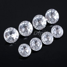 10Pcs 0.97" 1.18" Crystal Upholstery Buttons Acrylic Home Makeovers Sofa Decor