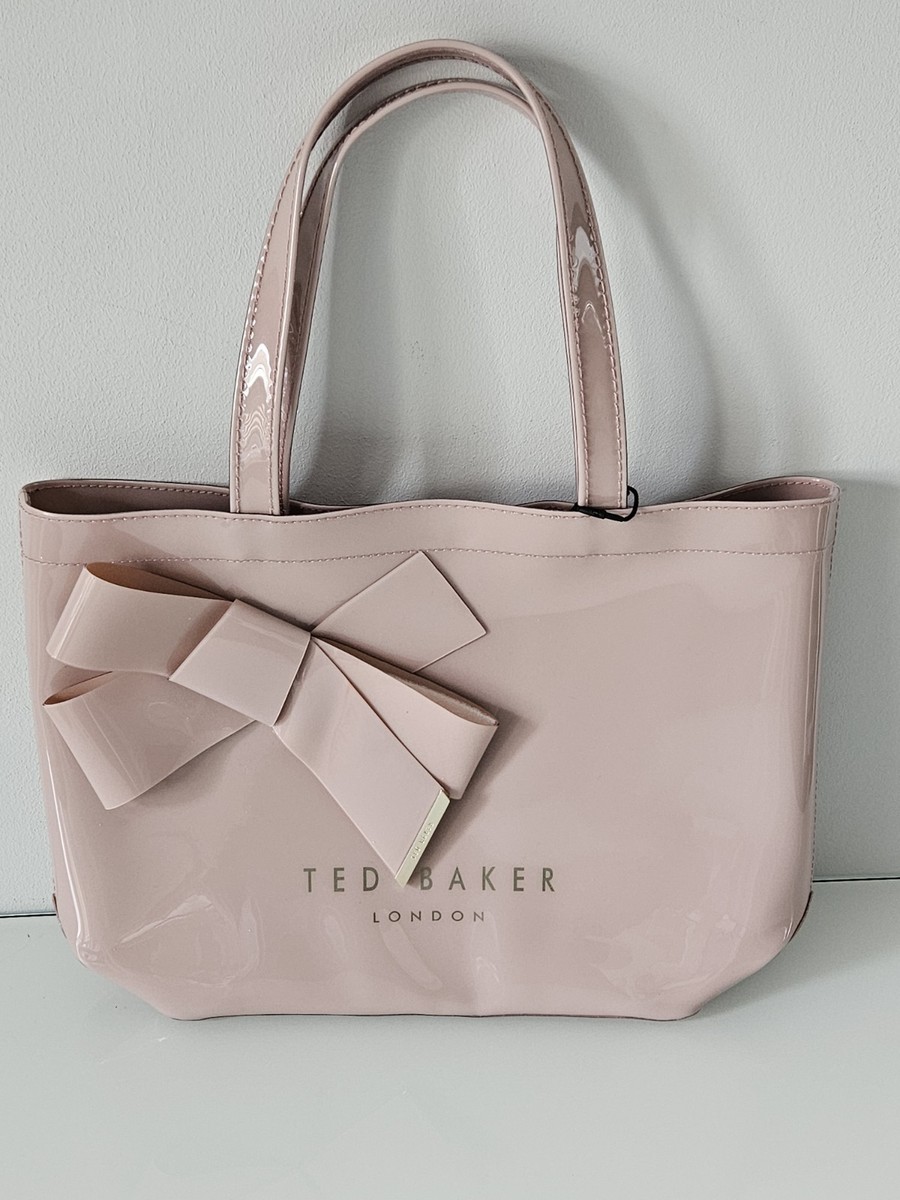 Pink Ted Baker Bow Detail Small Suitcase Rose Gold Ted Baker Bow