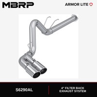 "Mbrp 4\" Filter Back Aluminized 2017-2026 Ford Powerstroke Diesel 6.7L F250 F350"