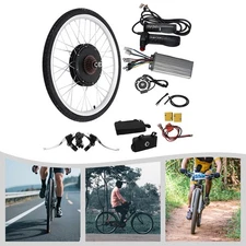 26" Rear Wheel Electric Bicycle Conversion Kit E-Bike Motor Hub Kit 1000W 48V