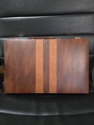 Backgammon Classic Board Game Set in Brown Faux Leather Case Strategy Game  — photo 10