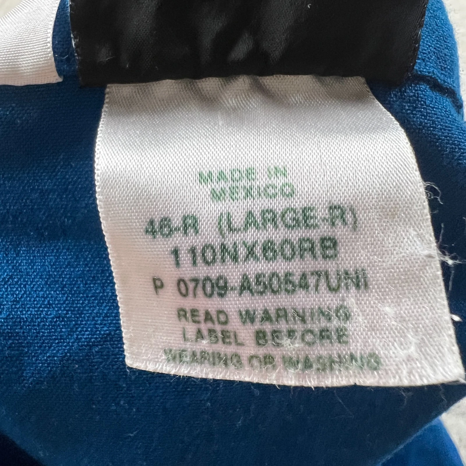 Workrite Coveralls Jumpsuit Fire Resistant Size 46R Large Blue ARC1 Nomex ATPV - product detail image 10