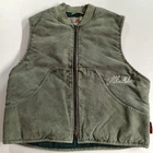 illicit Bloc Medium Moleskin Angler Gilet Moss Gray (M) 100% Italian Cotton