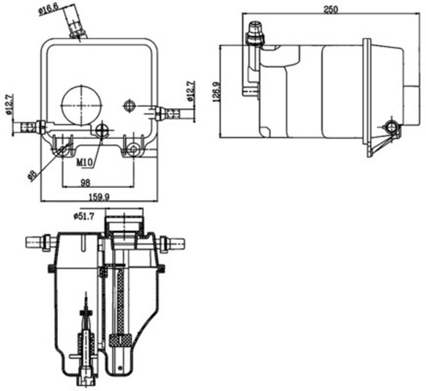 AusgleichsbehäLter KüHlmittel Mahle CRT 125 000S FüR BMW E53 X5 Kunststoff Range-image
