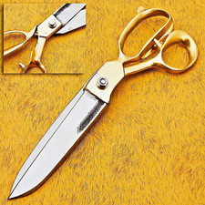 Unique Custom Royal Brass Handle Professional Tailoring Scissors 12 Inches