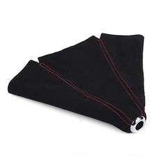 Suede Leather Shift Boot with Stitch Manual or Auto Gear Shifter Cover for Red
