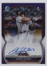 2023 Bowman Chrome Prospect Purple Refractor 184/250 Javier Valdes Auto 0e9i