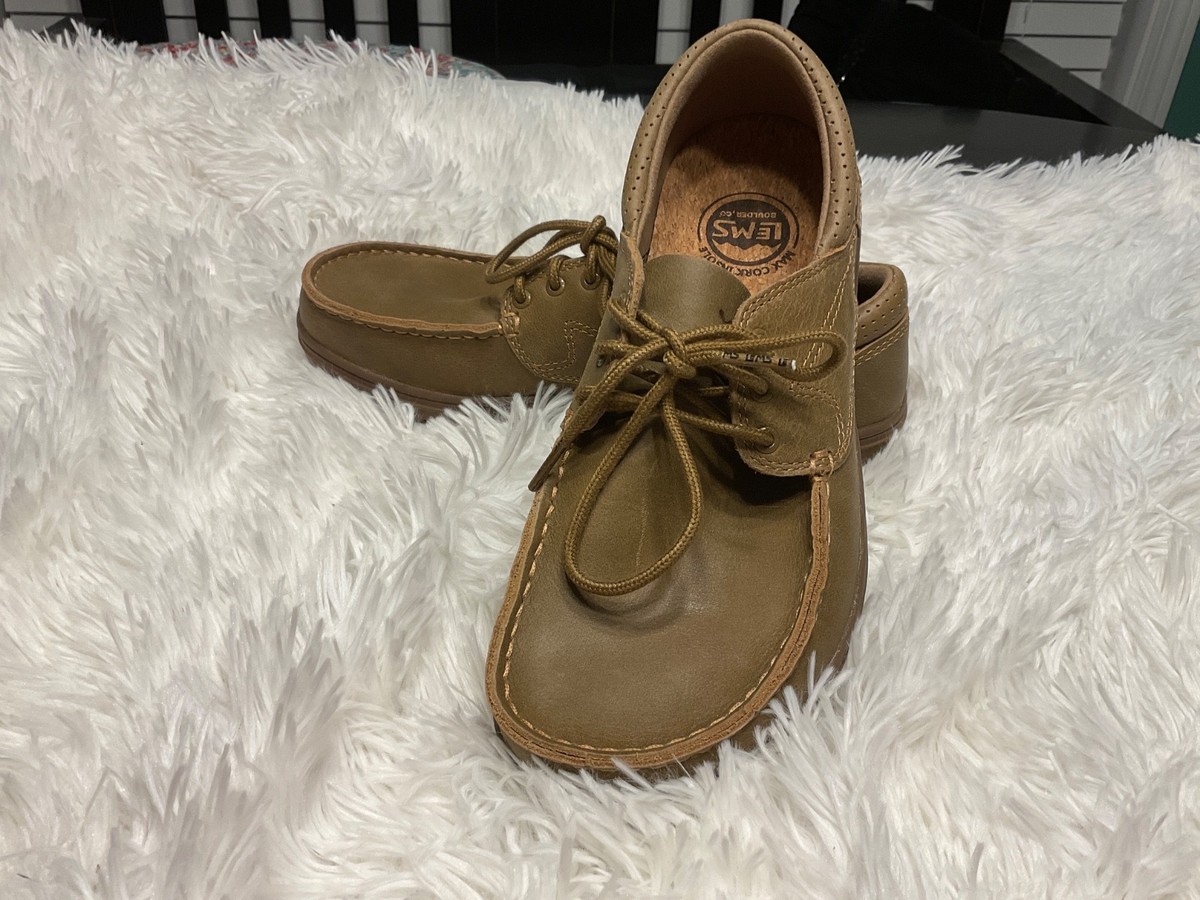 Unisex LEMS Mariner Beige Boat Shoes Size W8.5 & M7 (CON89) | eBay