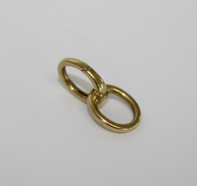 Tiffany & Co. 18k Gelbgold 0,75'' Oval Verschluss Link Halskette Verlängerung [056WEA]