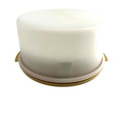 Vintage Tupperware Cake Taker Carrier w Elevated Tray Dome 1256-3 1866-2