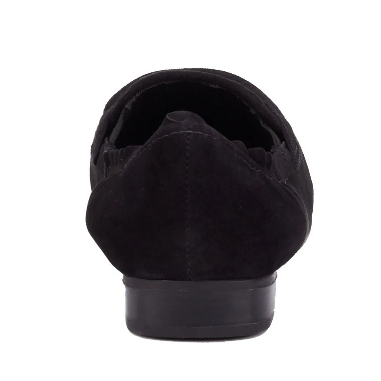 Ros Hommerson Trish Mujer Penny Mocasín Mula Sin Cordones Negro Gamuza Zapato Plano 8M Foto 4 de 4