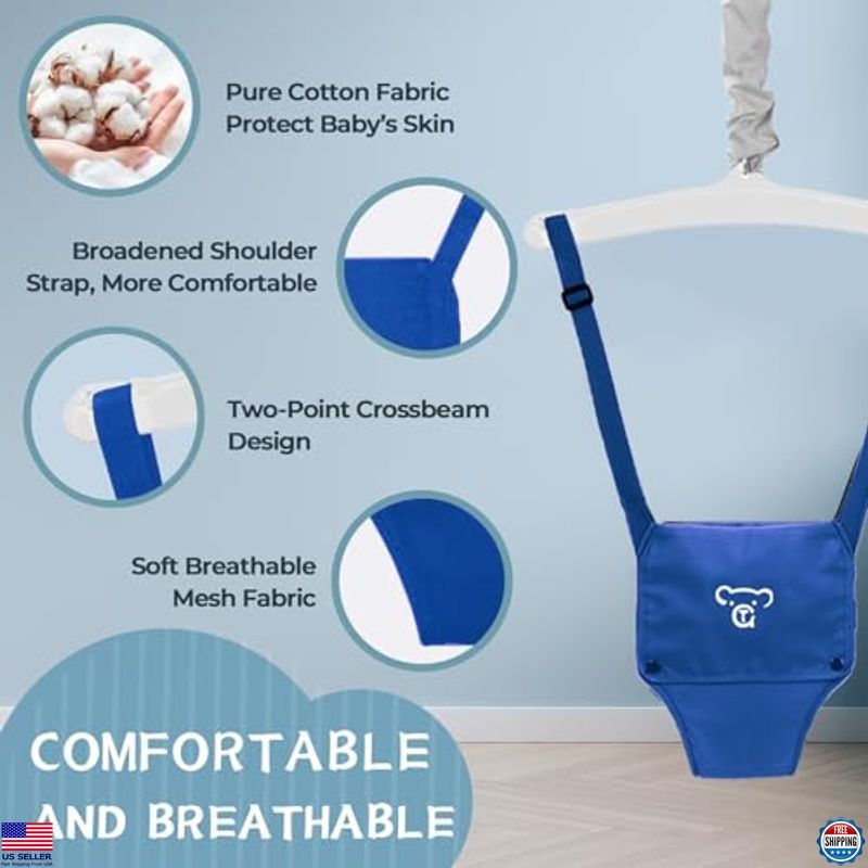 G TALECO Baby Jumper with Stand - Blue Bouncer & Exerciser, Easy Setup, Water