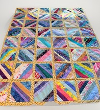 Handmade Quilt Patchwork Colorful Staging Room Decor VTG Nursery Cottage Retro