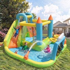 3,6*3,2*2M Kinder Aufblasbare Hüpfburg mit Gebläse Wasserpark Rutsche Sprungburg