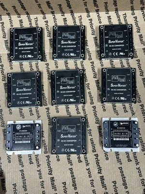 Lot of 9 Industrial DC-DC Converters   AC Bel Super Verter + Vicor VI-810354
