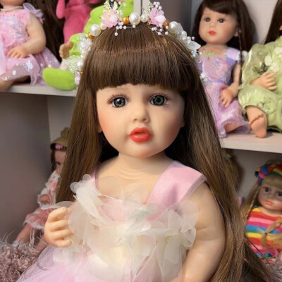 22in Reborn Doll Cute Girl Realistic Full Body Waterproof Anatomically Correct