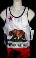Mens Ring Of Fire California Bear Tank Top T-shirt Size M Mens Ring Of Fire California Bear Tank Top T-shirt Size M