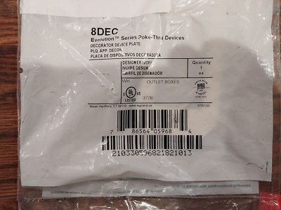Pass & Seymour Legrand Ivory 8DEC Evolution 8AT Series Decorator Device Plate