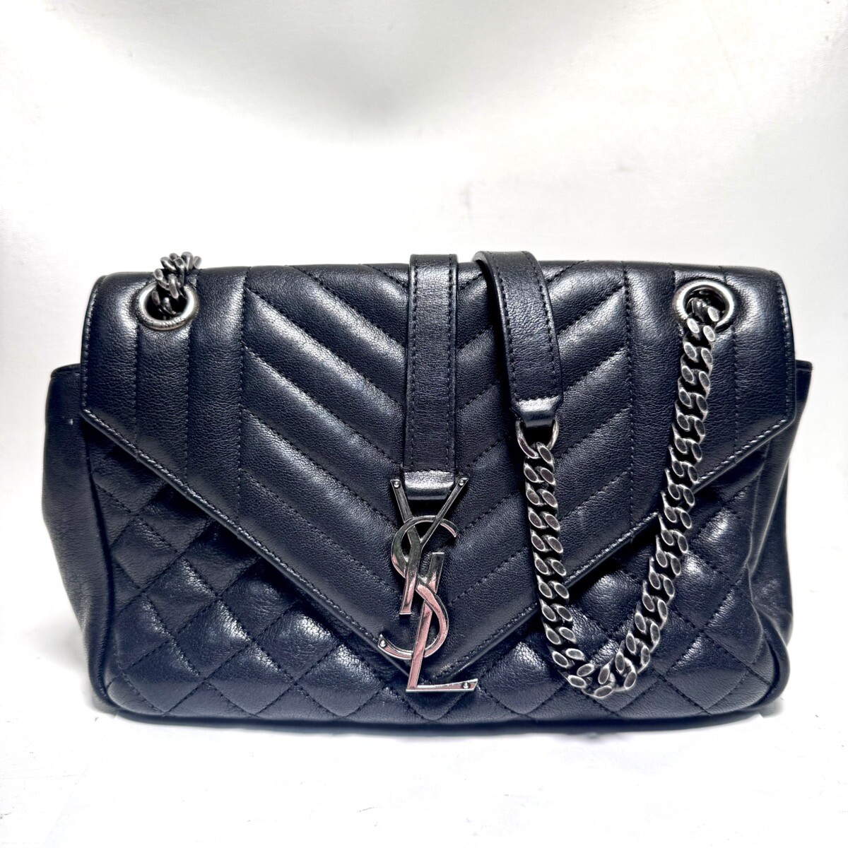 YSL Yves Saint Laurent Borsa Busta Media Triquilt Nera! (WMP012486)