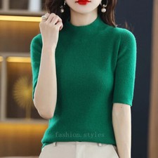 Cashmere Sweater Female Pullover Short-Sleeved Sweater Women's Short Sleeve