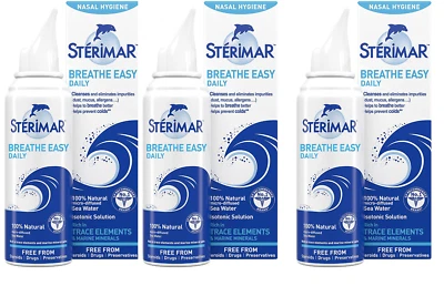 Sterimar Breathe Easy Daily Nasal Hygiene Isotonic Solution Spray - 100ml X 3