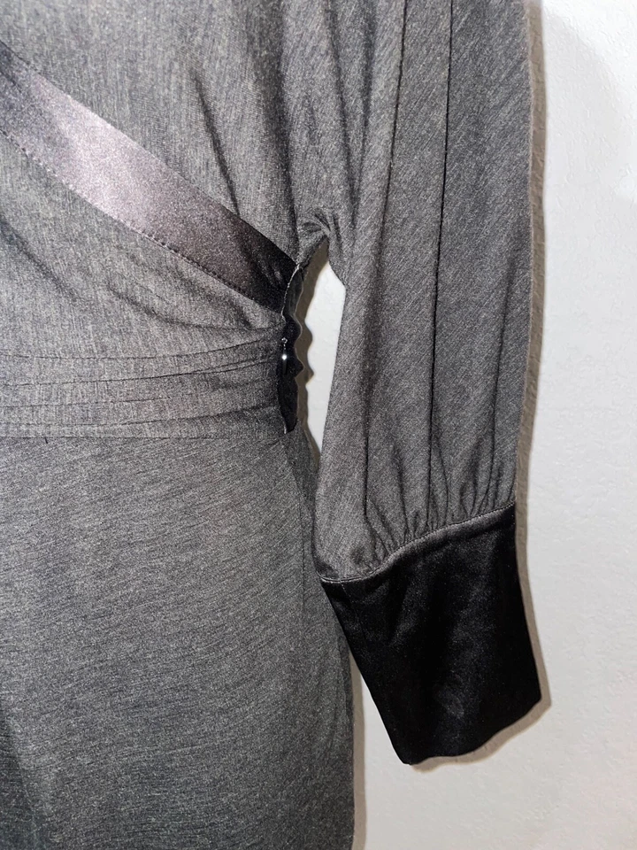 Vestido Bebe Feminino Vintage Y2K Lã Elástica Seda Tamanho P Manga Longa Jersey Malha - Imagem 3 de 4