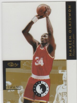 HAKEEM OLAJUWON 1993 CLASSIC IMAGES PLAYER OF THE YEAR ACETATE INSERT #4