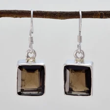 excellent Smoky Quartz 925 Sterling Silver Brown Natural Designer US gift