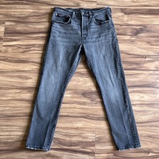Levi's 501 Jeans Womens 31x28 Gray Skinny Straight Leg Button Fly Denim Pants