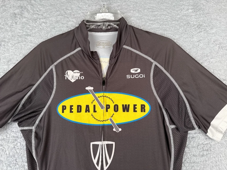 Sugoi Cycling Jersey Women Large Gray Pedal Power Vail Colorado Full Zip Trek - Image 4 of 4