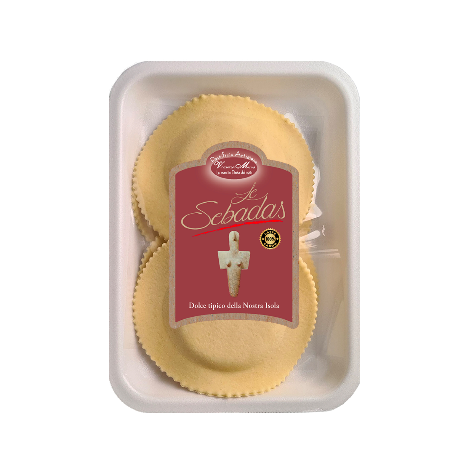 Le Sebadas o Seadas - Dolce Tipico Sardo - 8 Confezioni con 4 Sebadas grandi -