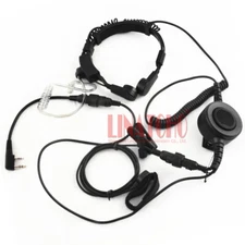 Walkie Talkie Radio Tactical Headset Heavy Duty PTT Neck Throat Mic Headphone K