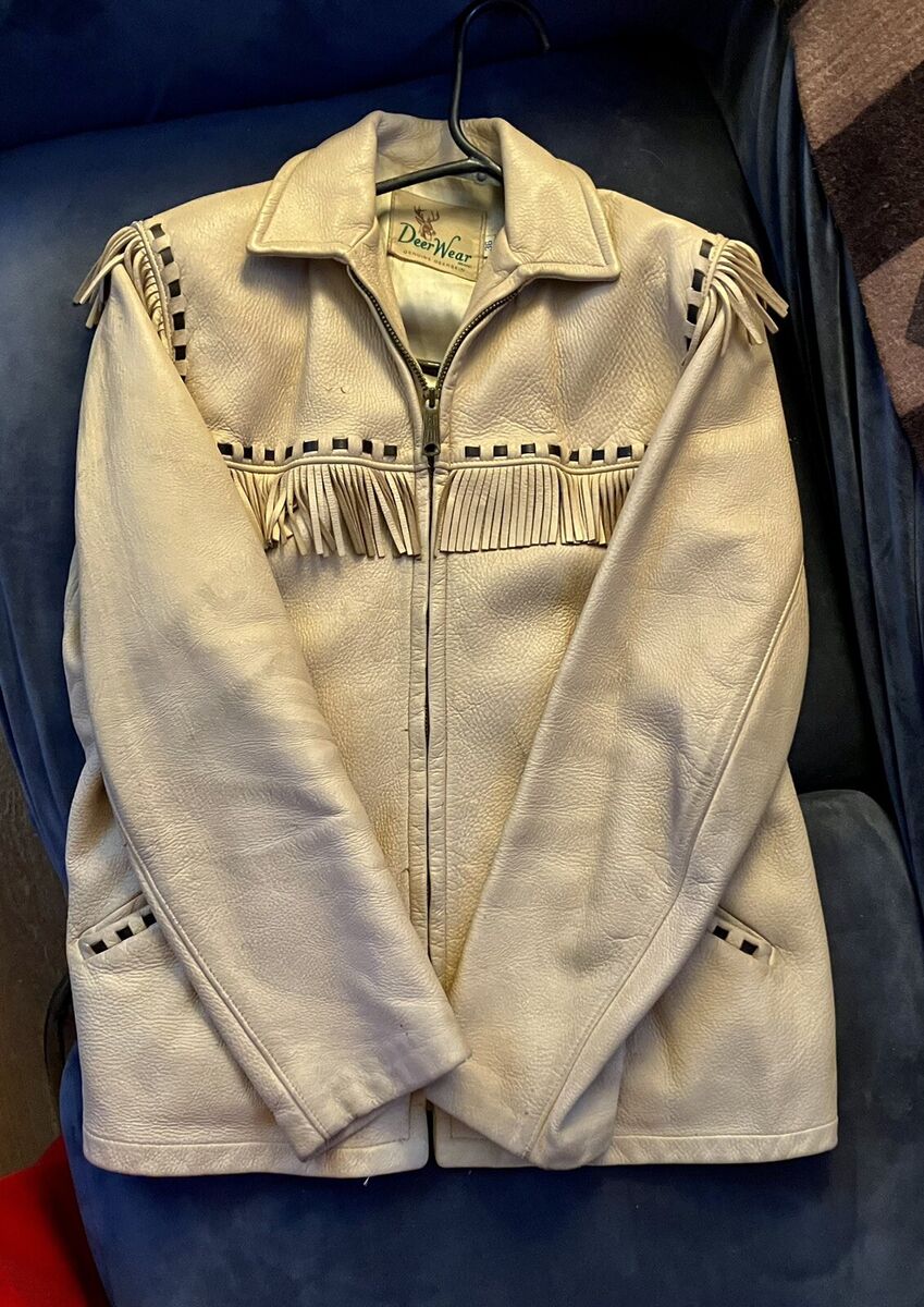 Deerwear Soft Deerskin Leather Fringe Jacket Made in USA Deerwear Soft Deerskin Leather Fringe Jacket Made in USA