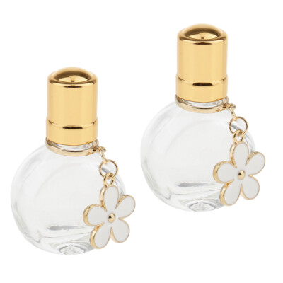 10 ml leere Flasche Glas Roller Flaschen für Parfüm ätherisches Öl 2x