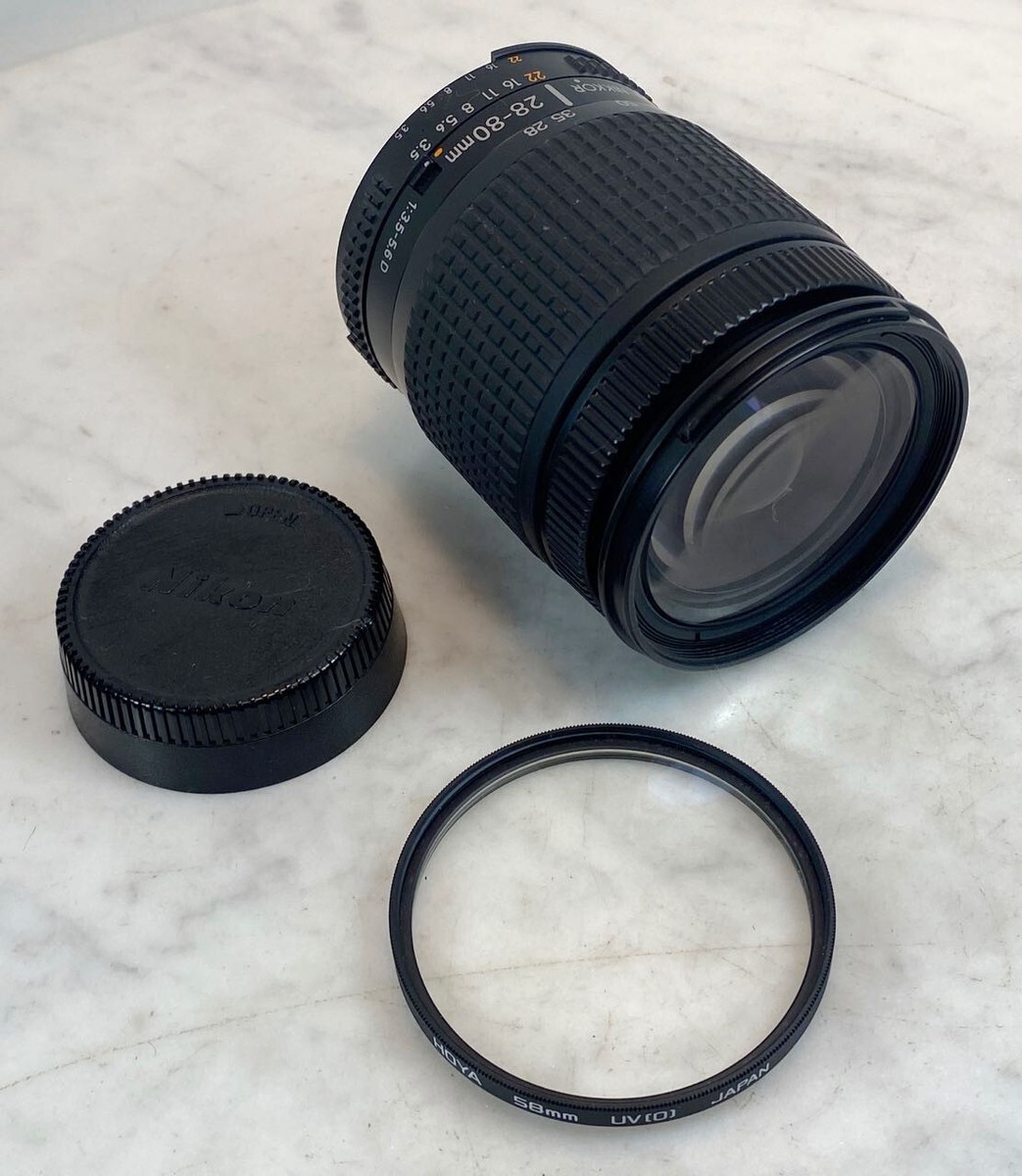 Vintage NIKON AF Nikkor 28-80mm Zoom Camera Lens HOYA UV filter