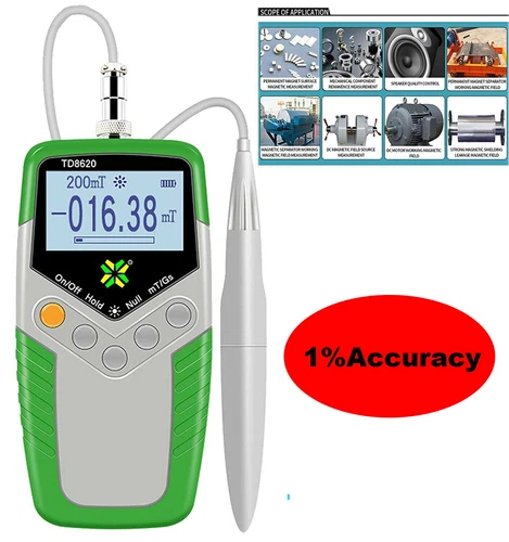 Handheld Tesla Gauss Meter Magnetometer Digital Magnetic Field Tester Flux Meter - Picture 1 of 18