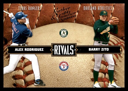 2004 Donruss Leather & Lumber Rivals /2499 Alex Rodriguez Barry Zito #LLR-19