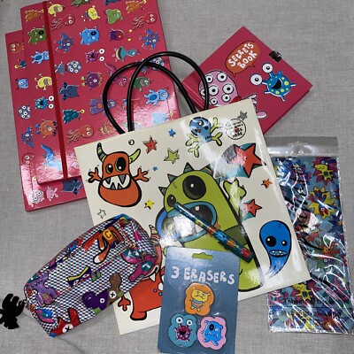 Paperchase blue ugly doll alien monster  pencil pen case Gift Bag Pencil Folder